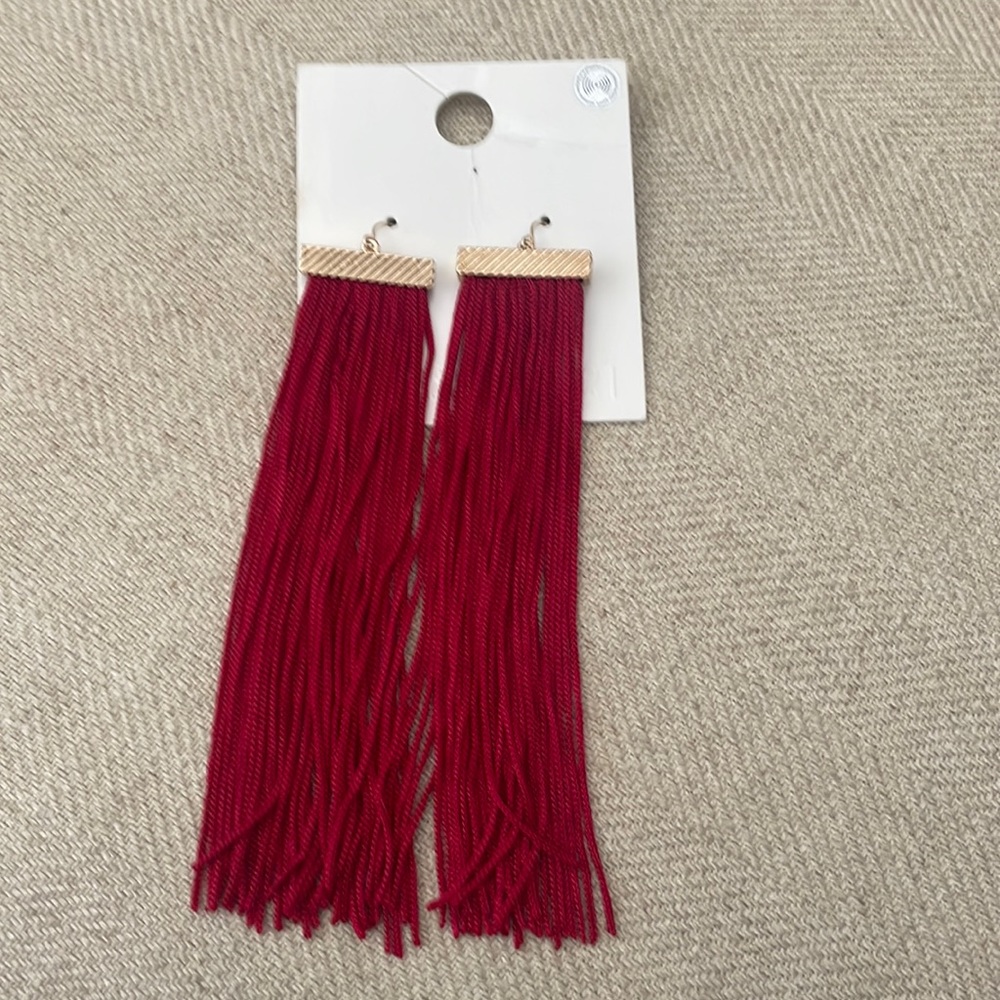Red earrings